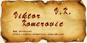 Viktor Komerović vizit kartica